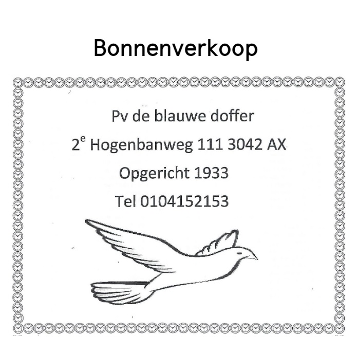 Bonnenverkoop P.V. De Blauwe Doffer - Rotterdam